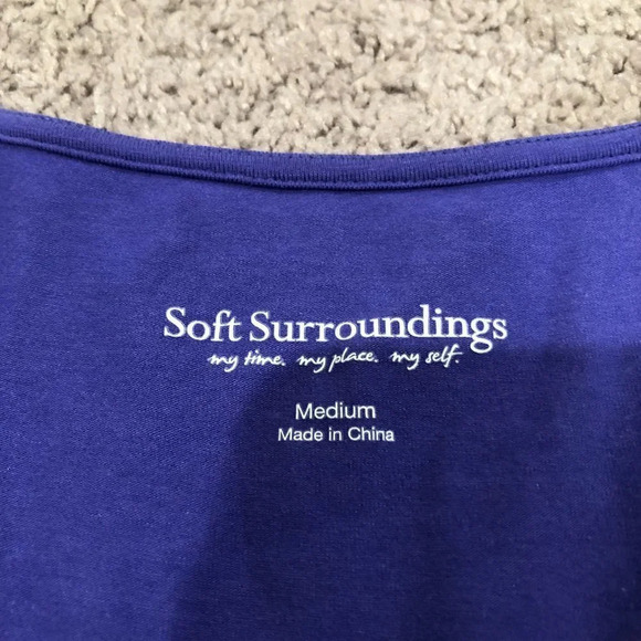 Soft Surroundings Birdsong Seamed Dress in Purple Iris Long Sleeve Size Medium - Picture 5 of 12